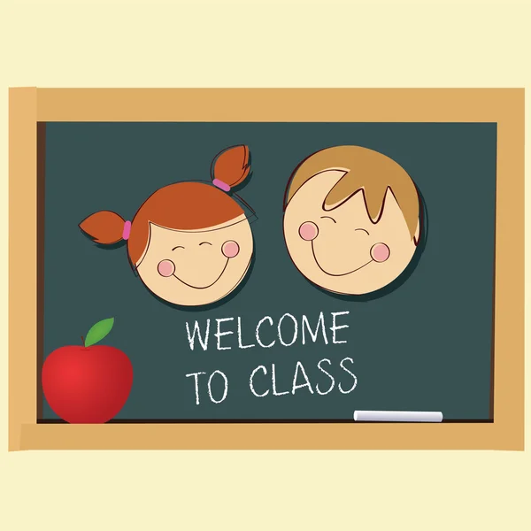 Benvenuti in classe — Vettoriale Stock