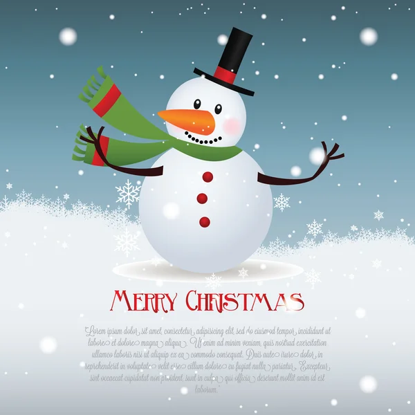 Snowman — Stock Vector