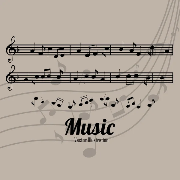 Notas musicales — Vector de stock