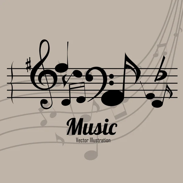 Notas musicales — Archivo Imágenes Vectoriales