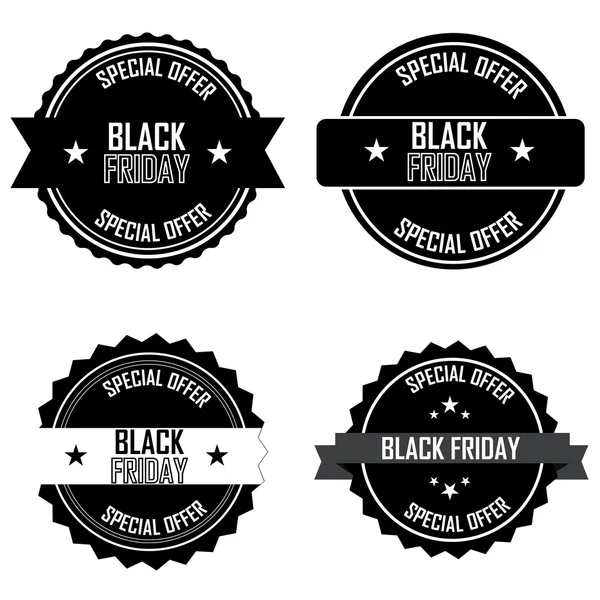 Black Friday labels — Stock Vector