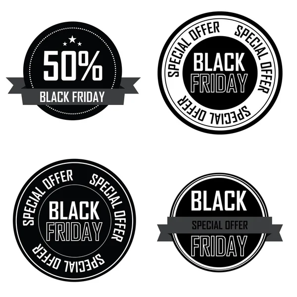 Black Friday labels — Stock Vector