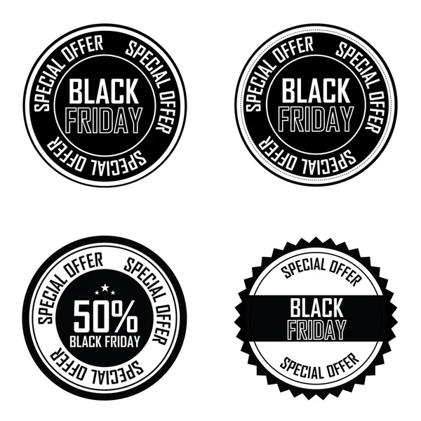 Black Friday labels — Stock Vector