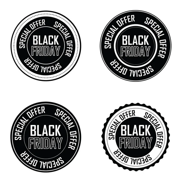 Black Friday labels — Stock Vector