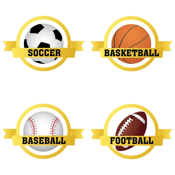 Labels sportifs — Image vectorielle