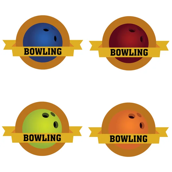 Bowling etiketleri — Stok Vektör