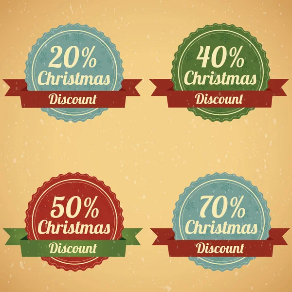 Christmas Sale Labels — Stock Vector