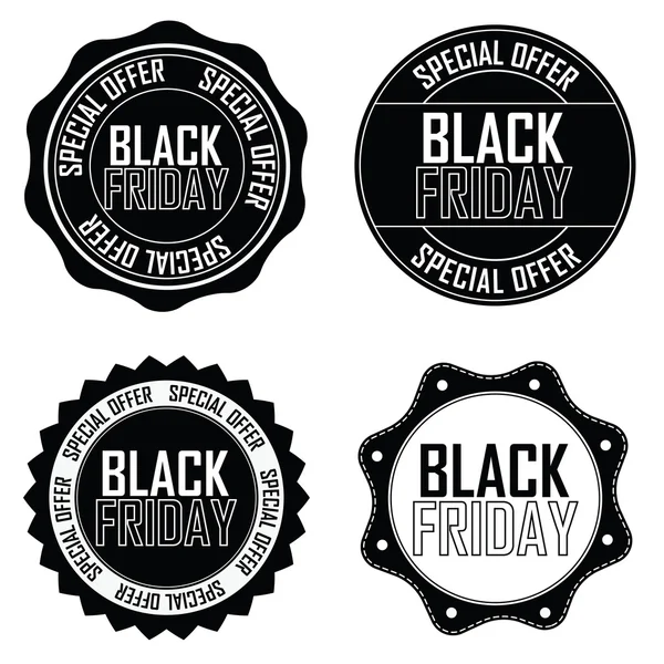 Black Friday Labels — Stock Vector