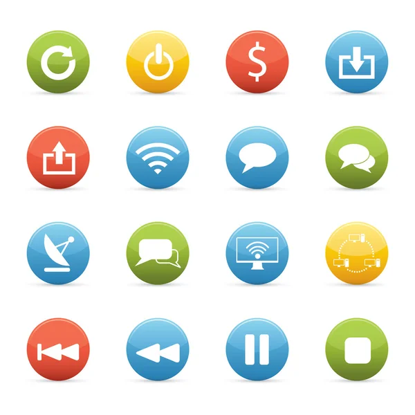 Iconen van sociale media — Stockvector