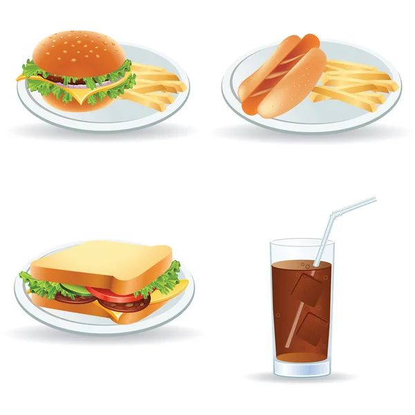 Fast food — Stock Vector