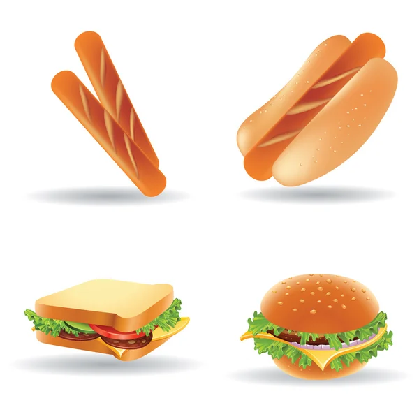 Fast food — Stock Vector