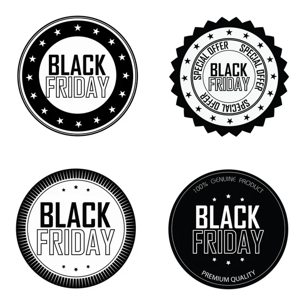 Étiquettes Black Friday — Image vectorielle
