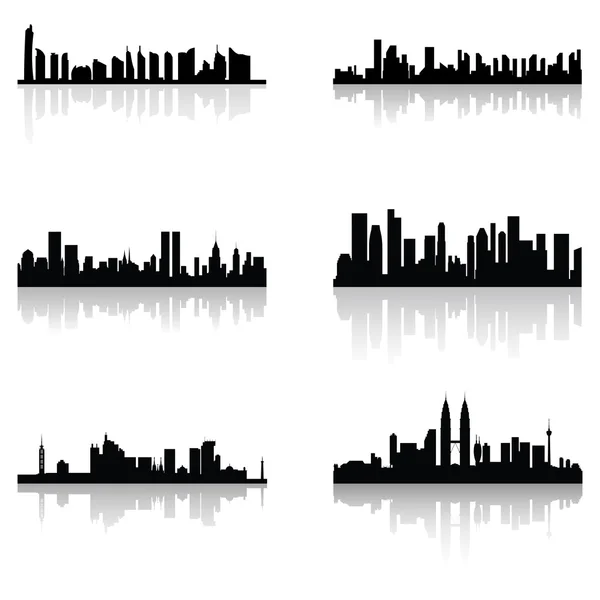 Building silhouettes — Stock Vector