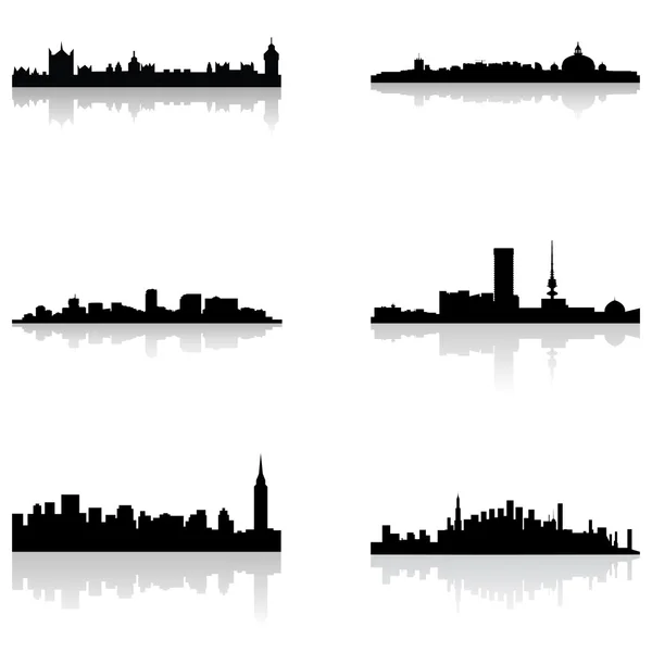Building silhouettes — Stock Vector