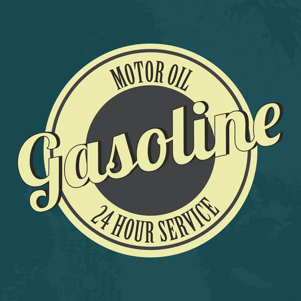 Gasoline label — Stock Vector