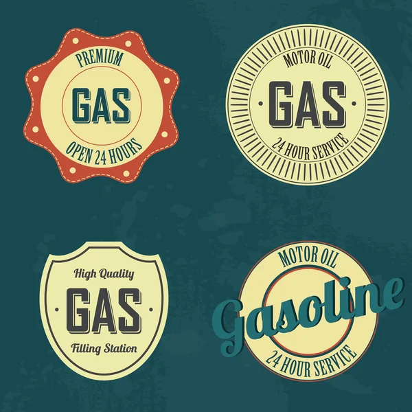 Gasoline labels — Stock Vector