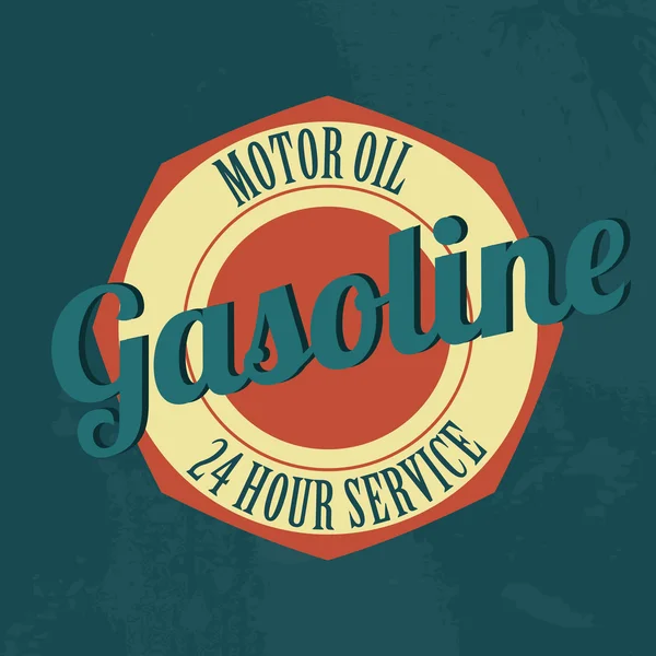 Gasoline label — Stock Vector