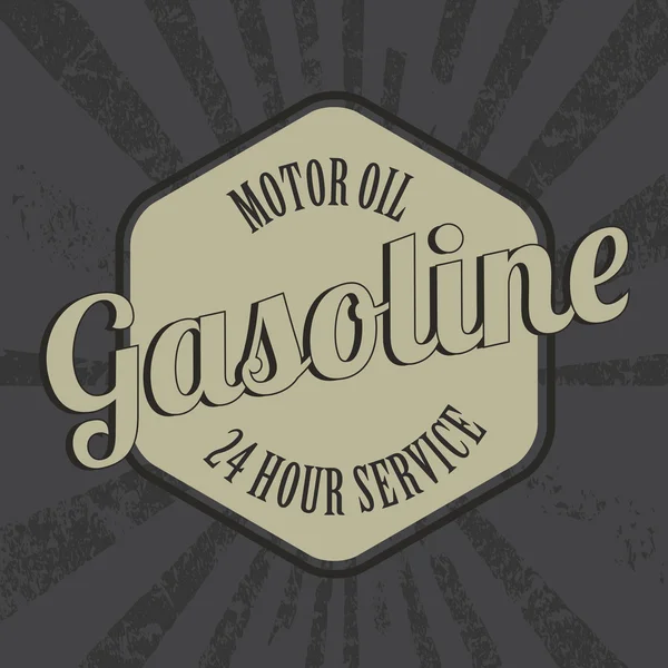 Gasoline label — Stock Vector