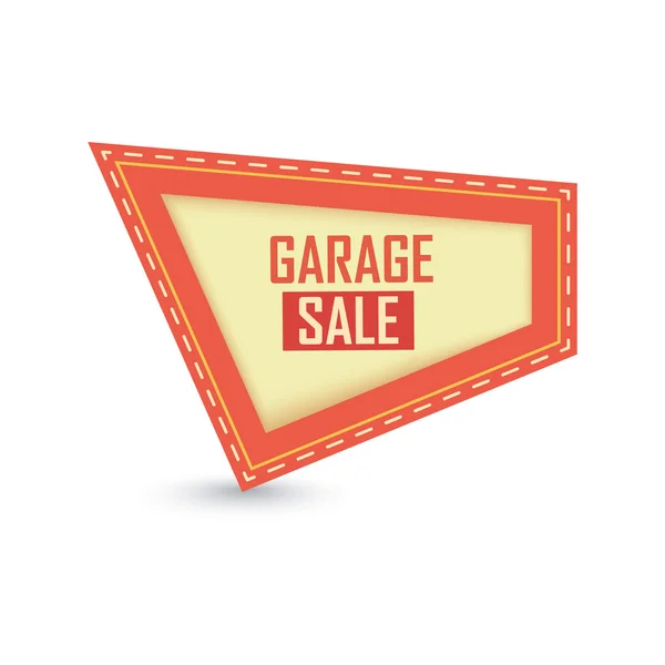 Étiquette de vente garage — Image vectorielle