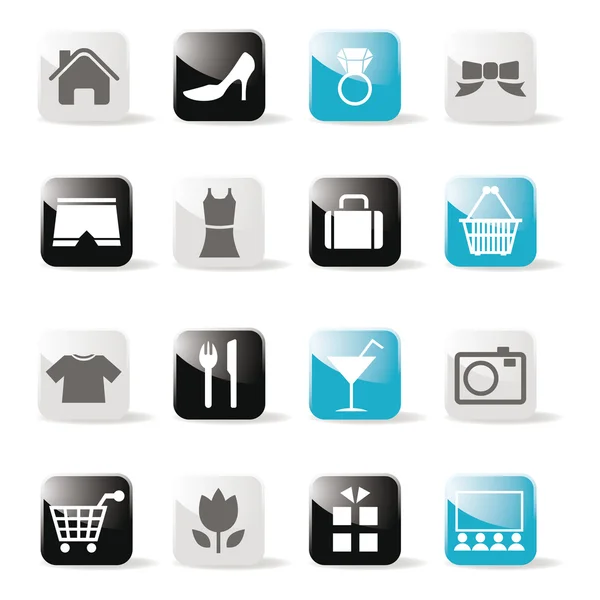 Iconen van sociale media — Stockvector