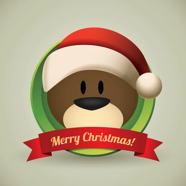 Oso de Navidad — Vector de stock