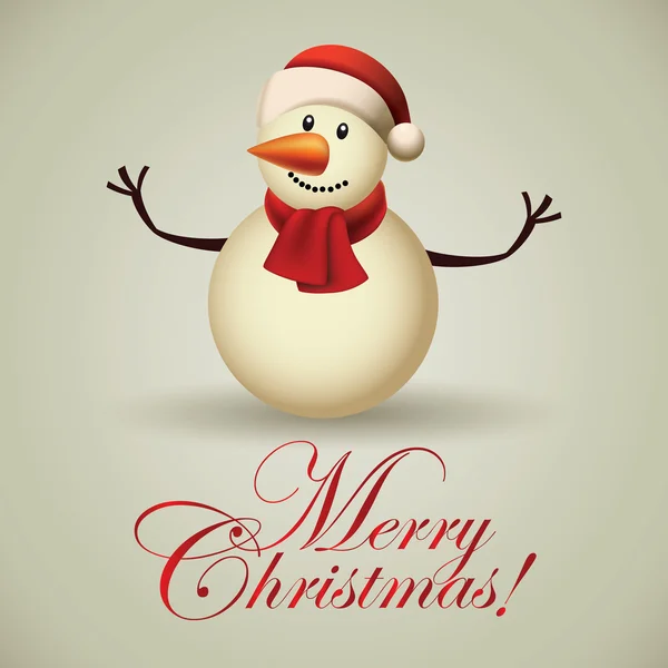 Christmas snowman — Stockvector