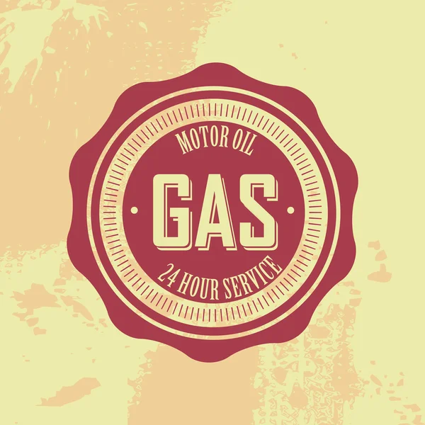 Gas etikett — Stock vektor