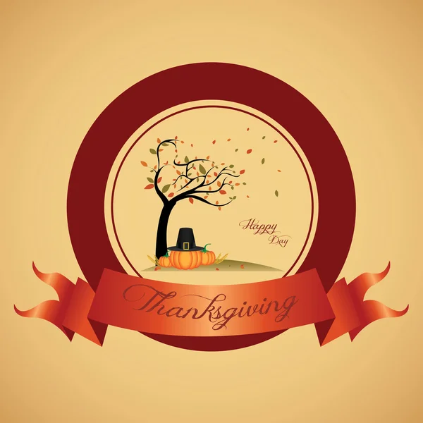 Лейбл Дня благодарения — стоковый вектор
