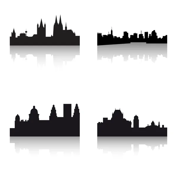 Buildings silhouettes — Stock Vector