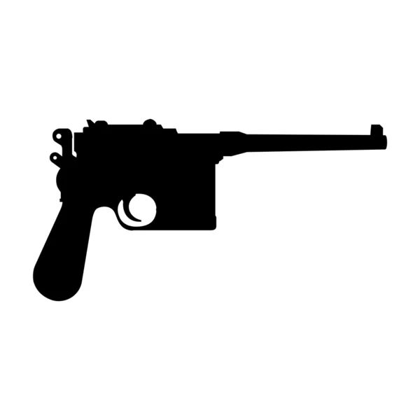 Silhouette pistola — Vettoriale Stock
