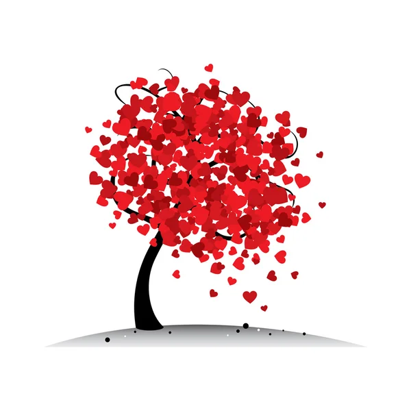 Árbol del amor — Vector de stock