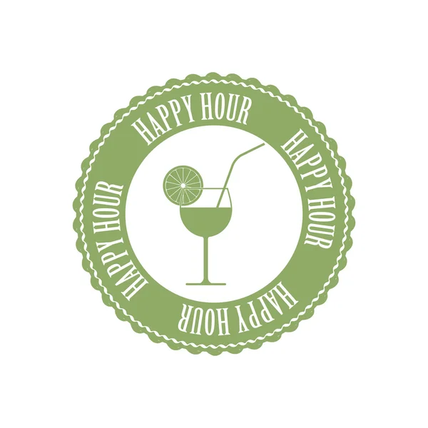 Etiqueta Happy hour — Vector de stock