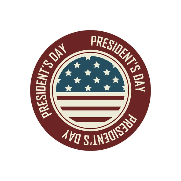 Başkan'ın günü etiketi — Stok Vektör