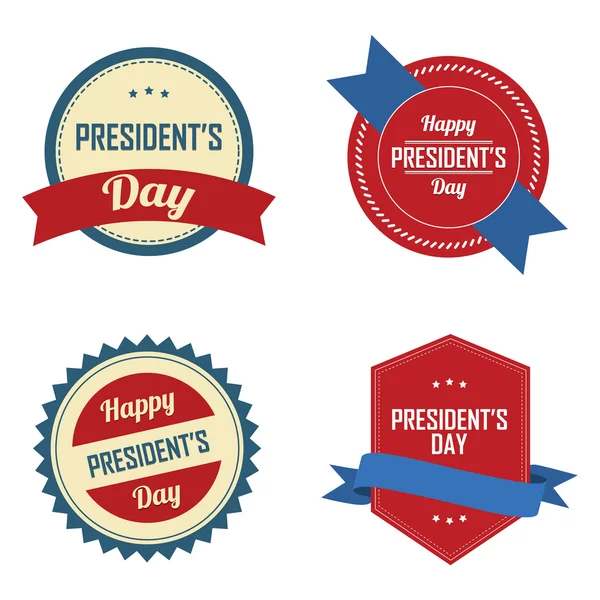 President's day labels — Stock Vector