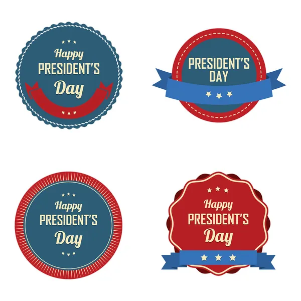 Etiquetas del día del Presidente — Archivo Imágenes Vectoriales