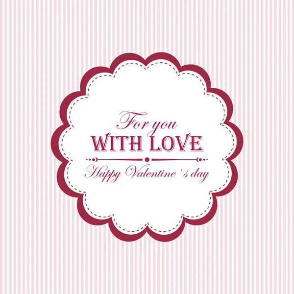 Aftelkalender voor Valentijnsdag etiket — Stockvector