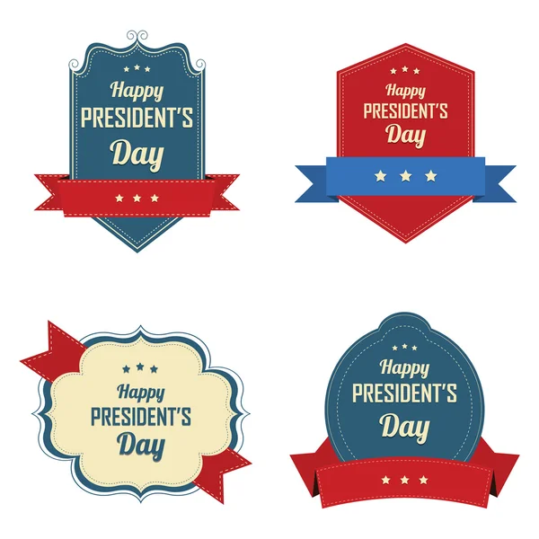Presidentens dag etiketter Royaltyfria illustrationer