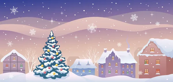 Christmas town Vector Graphics
