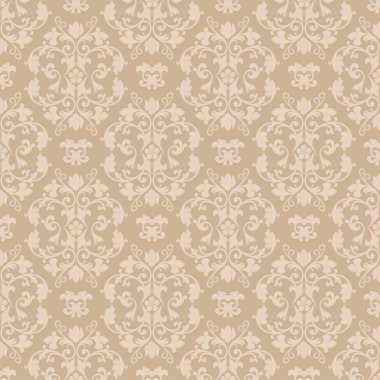 Dikişsiz çiçek damask desenli