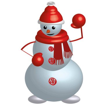 Kardan Adam 21. Mutlu bir Noel 'in büyüleyici bir çizimi. şehvetli.