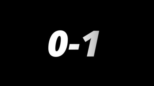 Animering av mål scoring panel, med svart bakgrund — Stockvideo