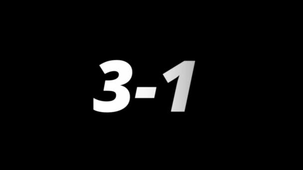 Animation of goal scoring panel, with black background — Stock videók