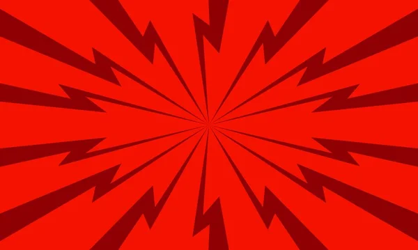 Luminous red lightning background. Comic book, pop art style. Vector illustration
