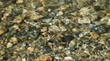 Nehrin taşlı tabanının görünür olduğu su akıntısı..