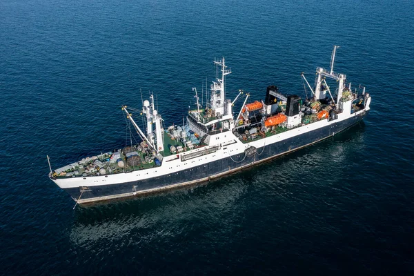Великий Рибальський Морський Траулер Морі Ліцензійні Стокові Зображення