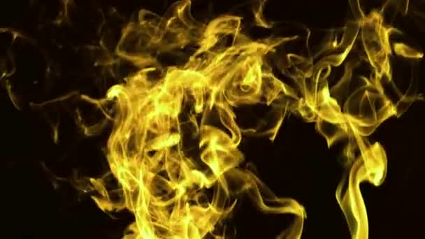 Tűz Lángját Lassítva Közelről Filmezik — Stock videók