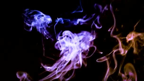 Έγχρωμος Καπνός Κινηματογραφείται Αργή Κίνηση Και Κοντινό Πλάνο — Αρχείο Βίντεο