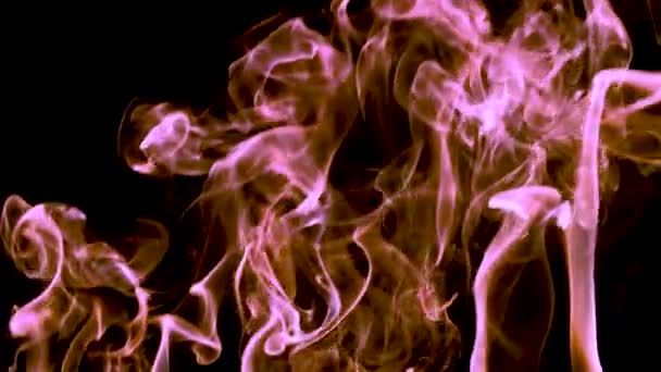 Colored Smoke Filmed Slow Motion Close — Video Stock