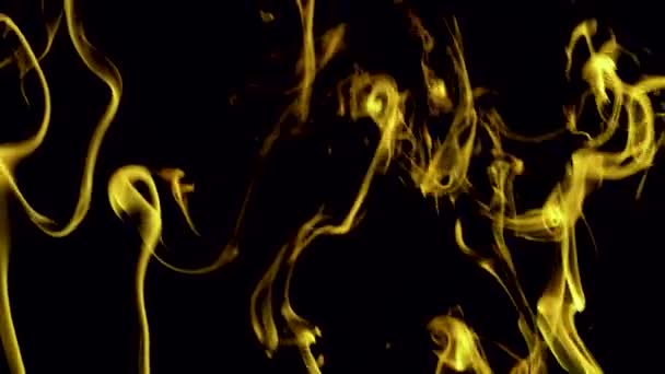 Llama Del Fuego Filma Cámara Lenta Cerca — Vídeos de Stock