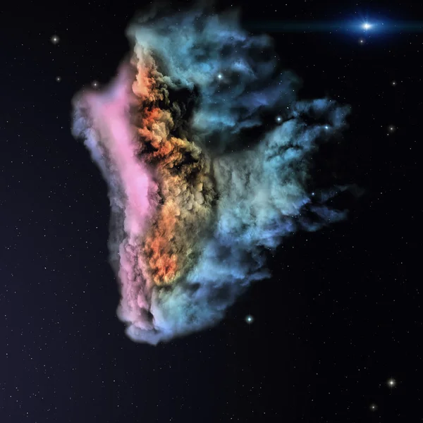 Campo stellare e nebulosa nello spazio profondo — Foto Stock